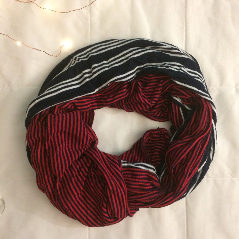 4th of July Red White & Blue Stripe Infinity Scarf